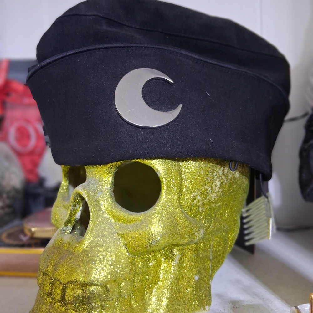 Black Crescent Moon Hat